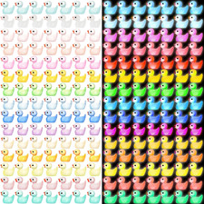 225PCS Mini Ducks Glow in the Dark Tiny Ducks Luminous Resin to Hide and Seek Pr