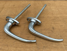 NOS Pair of Vintage Classic Car Exterior Chrome Curved Door Lever Handles.