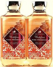 QTY 2 - Bath  Body Works PORTOFINO PINK PROSECCO Body Wash Shower Gel 10oz