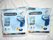 Set of 2 Casabella Clean Water Spin Mop Head Refills #8500456 - NEW