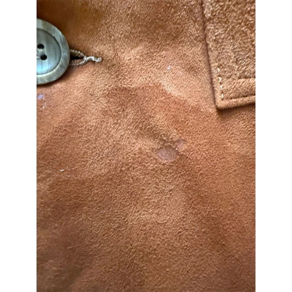 Abrigo de Colección McGregor Para Hombre Gamuza Forrado Sherpa Granero Chaqueta Marrón 40 M Hipster Foto 3 de 4