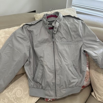 Members Only Racer Jacket Men s 42L Silver Gray Retro Bomber Windbreaker VTG 80s
