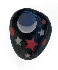Painted gemotric rock by Miriam Slater 2000's