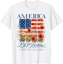 250th Anniversary USA Women 4th of July America 250 Years T-Shirt