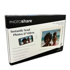 Simply Smart Home PhotoShare WIFI 10" Resin Digital Picture Frame FSM010CW White