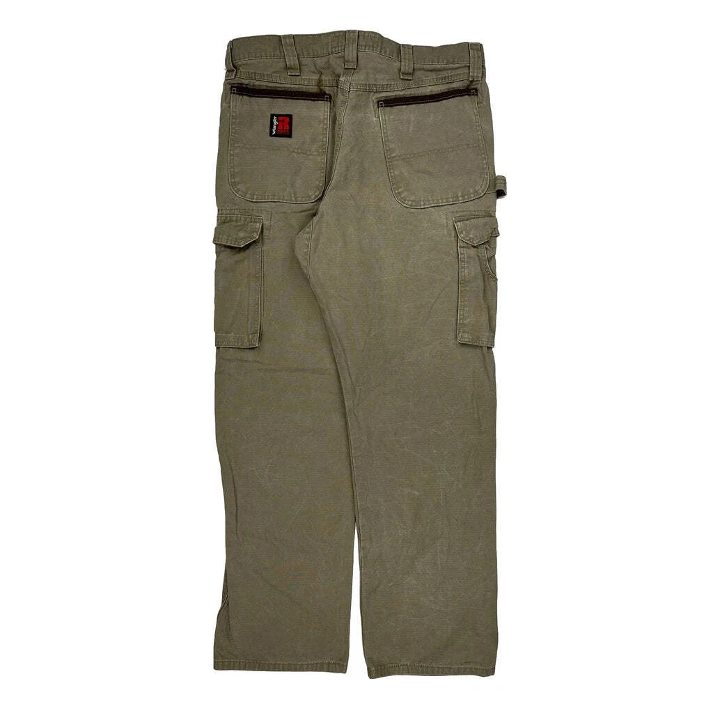 Wrangler Cargo Pants - 36W 31L Khaki Cotton