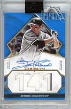 Jim Thome 2022 Topps Luminaries Hit Kings Blue Jersey Autograph Card HKARJT 4/10