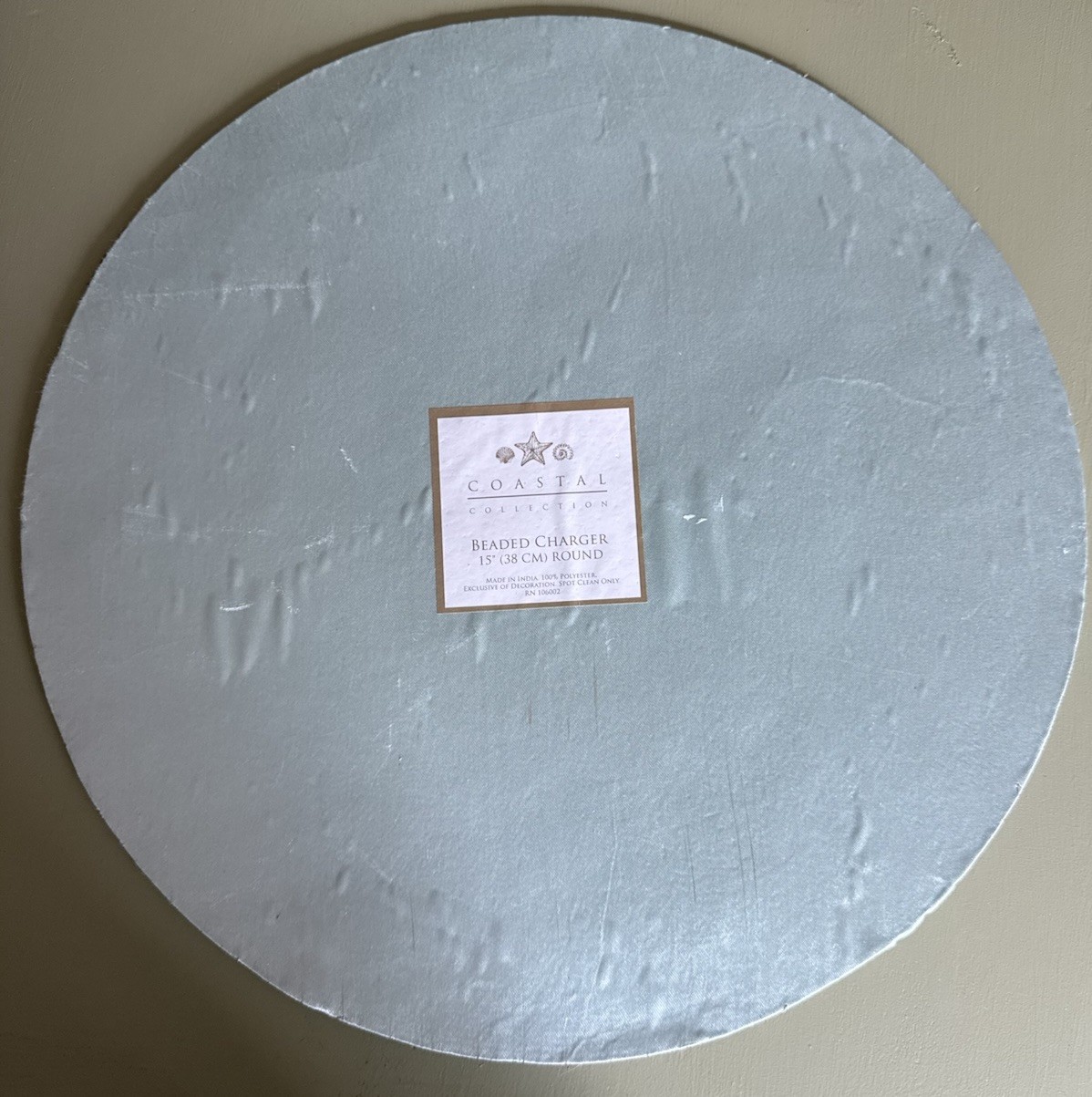 Coastal Collection Ocean Life Starfish 15in Beaded Charger Placemat India