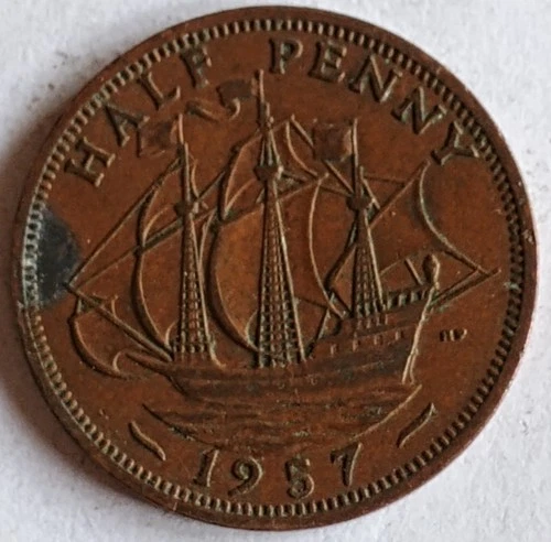 Elizabeth II Half Penny coin from a recent eBay sale