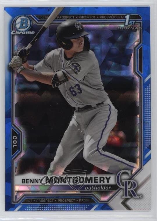 2021 Bowman Chrome Draft Sapphire Edition Benny Montgomery #BDC-84 3t8