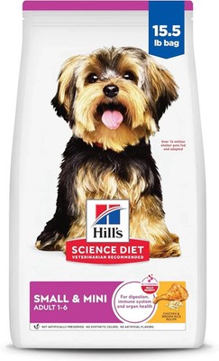 Hill's Science Diet Small & Mini, Adult 1-6, Small & Mini Breeds Premium 15.5lbs