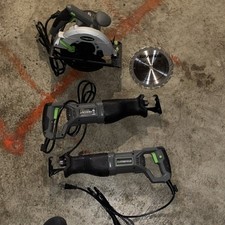 Genesis Corded Electric Circular Saw 7-1/4 in Blade Gray Green Black