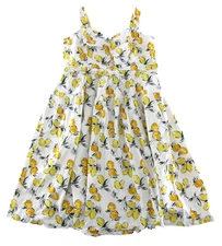 FREE ASSEMBLY Cotton White Green Yellow Lemon Pocket Midi Tank Sun Dress 2XL