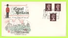 G.B. 1977 7p L & R booklet, +CB definitives on Stuart First Day Cover Trafalgar