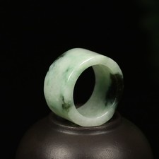 Size 7.75 Certified Grade A 100 Natural Green Burma Jadeite Jade Ring 00871