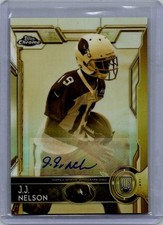 2015 Topps Chrome Gold Sepia Refractor J.J. Nelson Auto Rc /100 AZ CARDINALS