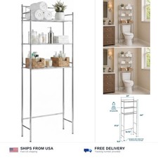 Honey-Can-Do 3-Tier Metal Bathroom Shelf Spac...