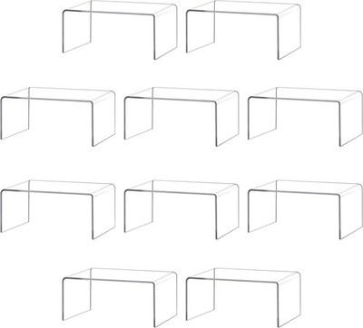Clear Acrylic Riser lot of 10 for Jewels, Cupcakes, Tea Sets, Clear Cupcake S...