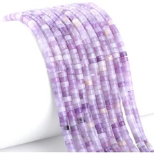 Natural Lepidolite Heishi Spacer Beads Loose Semi Precious Flat Round