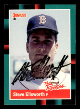 Steve Ellsworth Red Sox 1988 The Rookies Donruss RC Auto #54 SIGNED w/COA