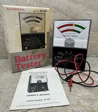 Vintage MICRONTA 22-030 Battery Tester IOB J85 Rc10 Radio Shack FREE SHIPPING