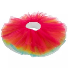 Rainbow Tulle Tutu Skirt, Toddler Bright Party Event Costume Elastic, Size 6M-3T