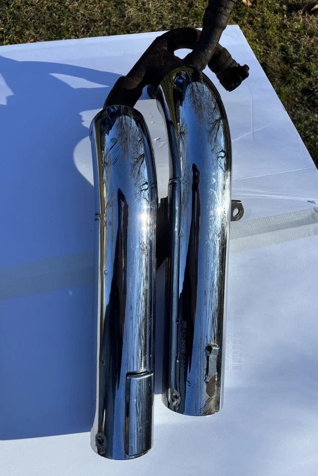 1987 HONDA V45 SUPER MAGNA EXHAUST MUFFLER LEFT SIDE 700 750 VF750C VF700C - Image 2 of 4