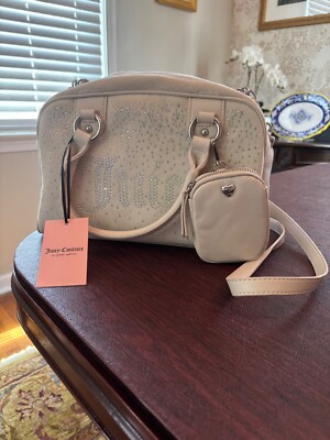 NWT Juicy Couture Let It Shine Bowler Bag Crystal Rhinestone Crossbody Shoulder 