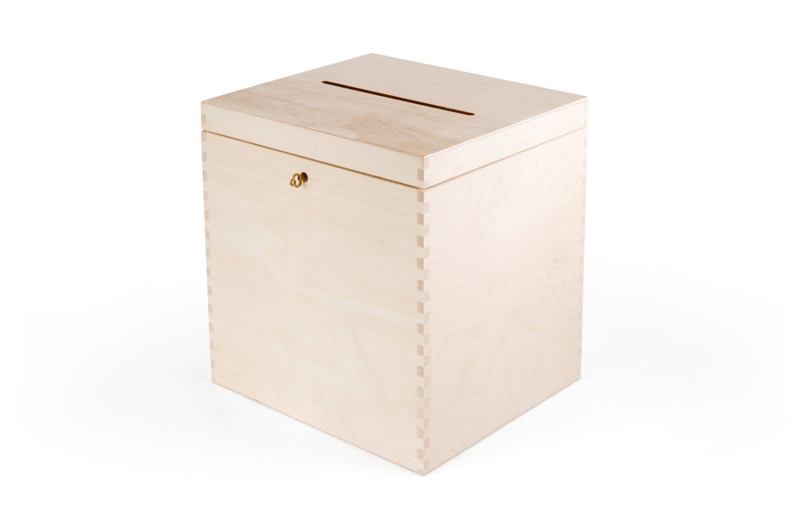Wooden Lockable Plain Chest Storage Card Box Decoupage Wedding Cards