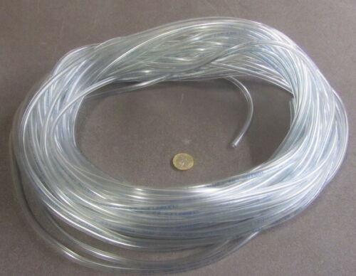 PVC Tubing, Clear, 1/4" OD x 1/8" ID x 1/16" Wall x 100 Foot Coil - Picture 1 of 3