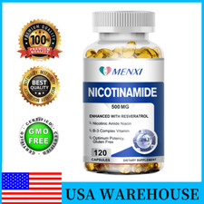 Nicotinamide Resveratrol Capsules 500MG, Anti-aging NAD Supplement 120 Capsules
