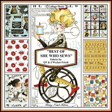RILEY BLAKE,J W FRISCH, "BEST OF SHE WHO SEWS" BIBLE VERSE SNIPPETS, FABRICS
