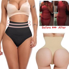 Women Body Shaper Slimmer Underwear Tummy Control Thong Panty High Waist Panties