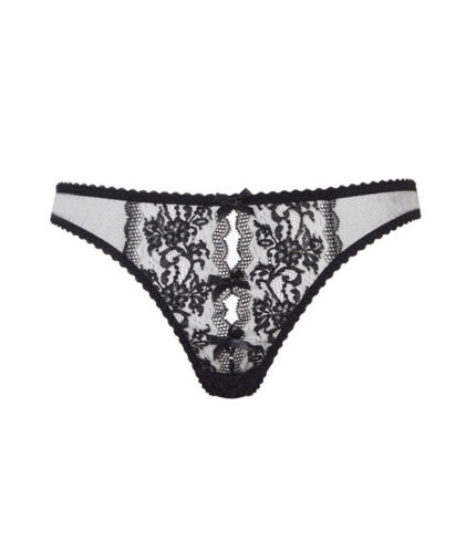NWT Agent Provocateur Tamico Ouvert Open Brief Black Lace Floral 3 M - Picture 3 of 3