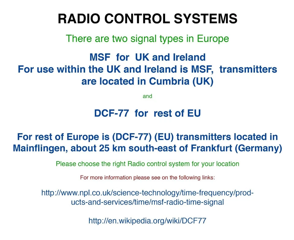 Radio Controlled Wall Clock or Desk Clock Large LCD UK & Ireland Version - Image 2 of 4
