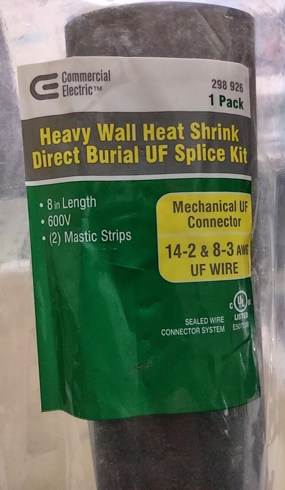 Underground Wire Splice Kit UF 14/2 AWG 8/3 AWG Heat Shrink Flame Retardant eBay