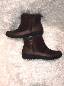 $89.99EasySpirit Women Cold Weather /Rain Booties Light Fleece Lined Zip Brown 5 | eBay