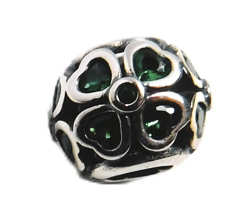 Authentic Pandora Charm, Green Lucky Clover, #791496CZN