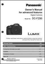 Panasonic Lumix DC-FZ80 Advanced Camera User Guide Instruction Manual