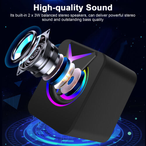 3.5mm Stereo Bass Sound Computer Speakers Plug and Play Wired for Laptop Desktop - Picture 2 of 11