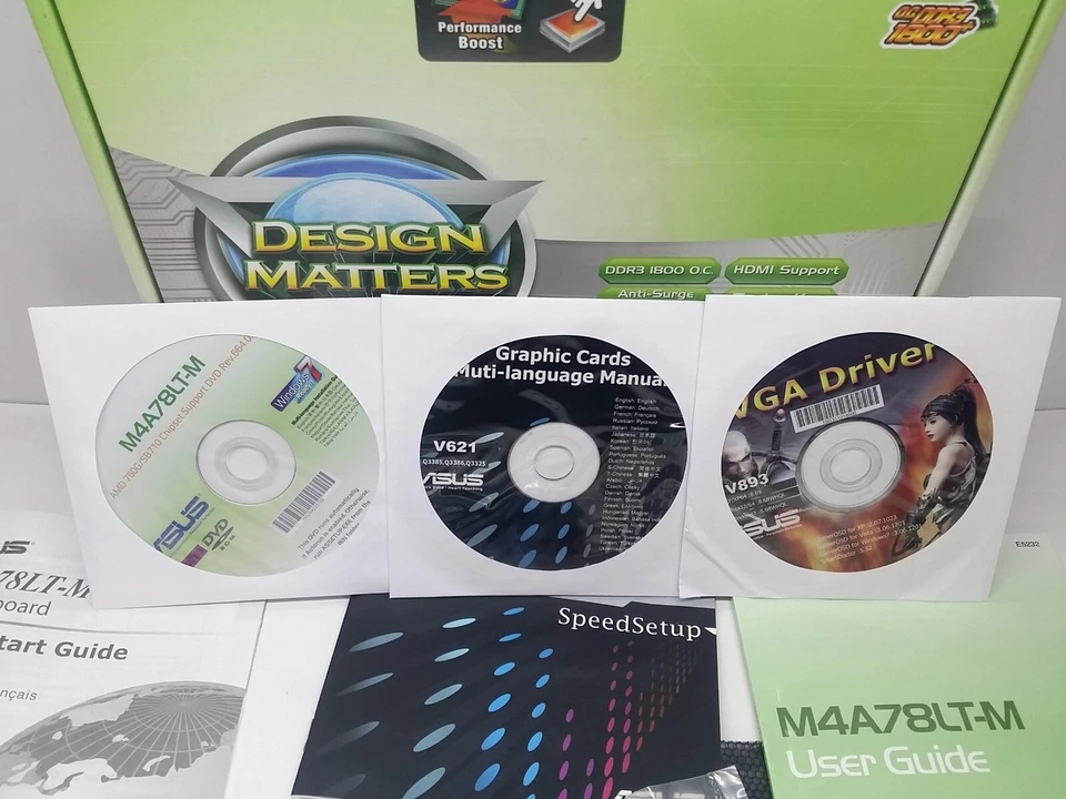 ASUS M4A78LT-M DDR3 MOTHERBOARD - SOLO CAJA DOCUMENTOS Y DISCOS BOX ONLY - Imagen 2 de 4