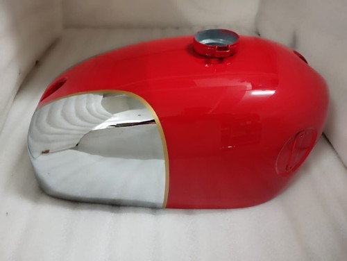 Fit For Ariel HS 500 1956 to 1958 Chrome & Red Fuel Petrol Tank - 第 2/5 張圖片