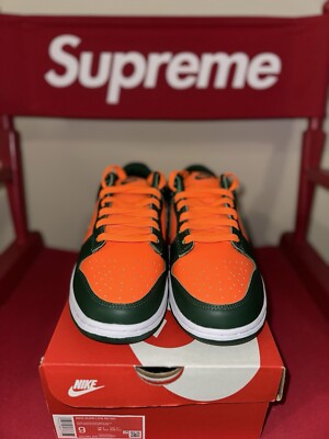 Size 9 - Nike Dunk Low Miami Hurricanes for sale online | eBay