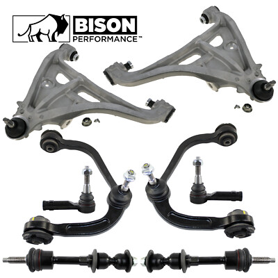 Bison Performance 8pc Front Control Arm Sway Bar Link Tie Rods Kit For Ford RWD