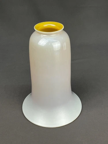 Steuben Art Glass 1920’s GOLD AURENE & CALCITE Trumpet Lamp Shade 2 1/4" Fitter