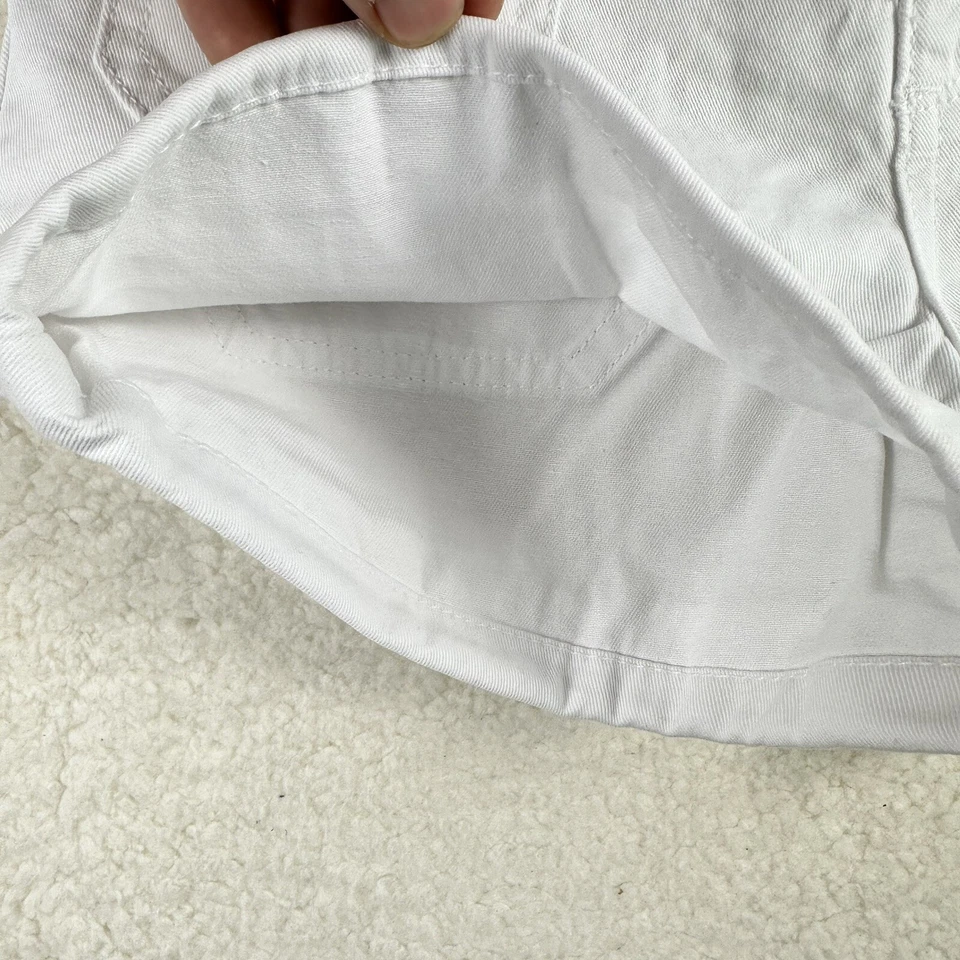 Nautica Girls Twill Shorts Pull-on w Stretch Elastic Waistband Belt Loops White - Image 4 of 4