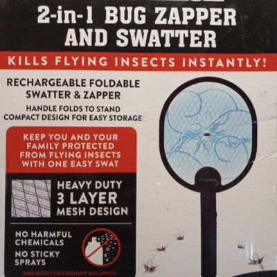 Magic Mesh 2 in 1 Bug Zapper Swatter Rechargeable Electric Swatter & Night Lamp