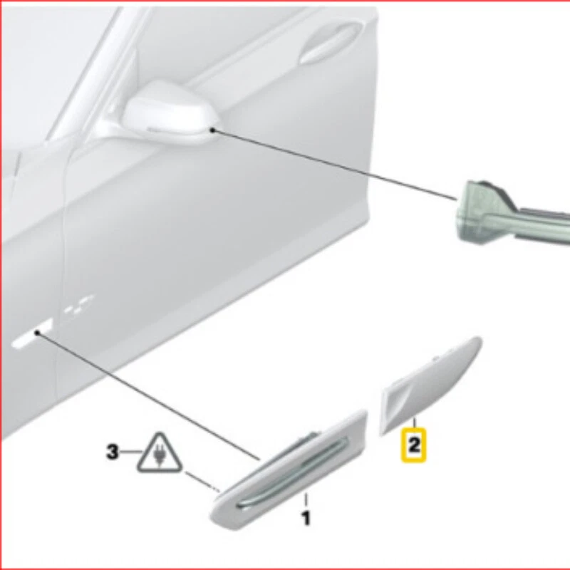 1Pc Left Door Chrome Trim For 7 Series 730Li 750Li 760Li BMW 09-14 63137182189~ - Image 4 of 4