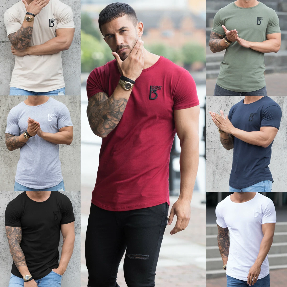 travl Blacken Terapi Mens Slim Fit T Shirt Muscle Fit Gym Top Designer Short Sleeve Curved Hem  Tee | eBay