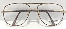 VTG Aviator Eyeglass Full Rim Frame Flex Hinge Pilot TORTOISE GOLD CARIBE 80s